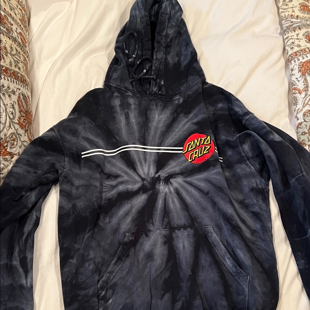 Santa Cruz Skateboards Black Tie-Dye Hoodie